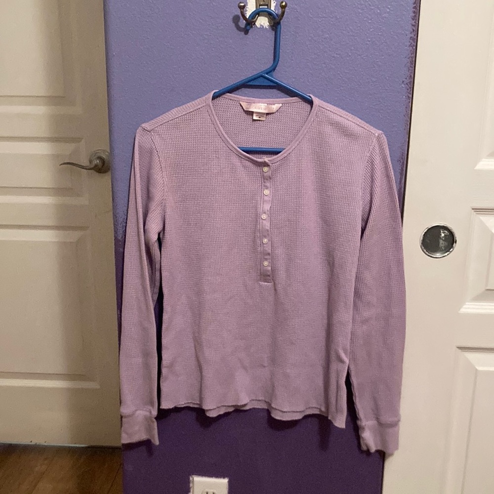 Lavender Henley Pajama top- 2000s Victoria’s Secret